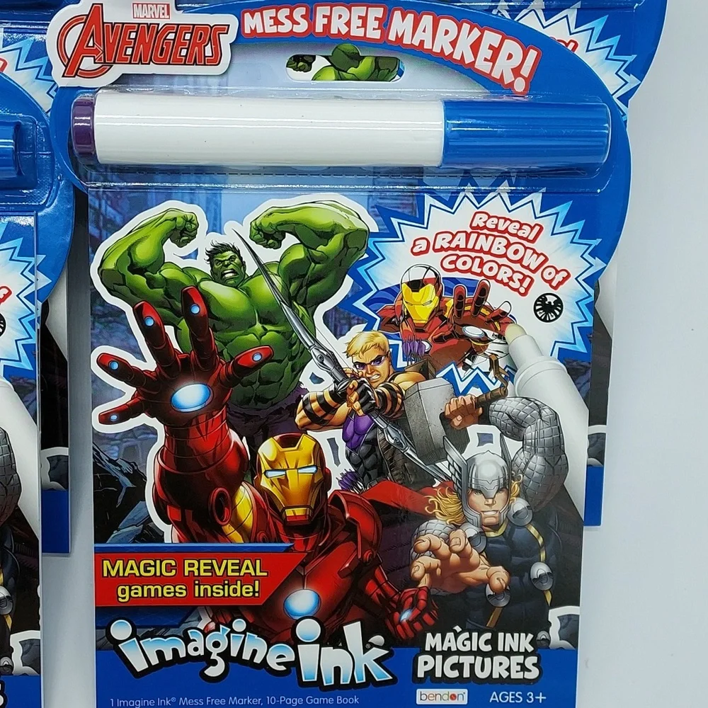 10pc Avengers Mess Free Magic Ink Pictures - Picture 2 of 5